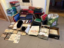 Über 200kg Briefmarken Schweiz und Welt, alt und neu