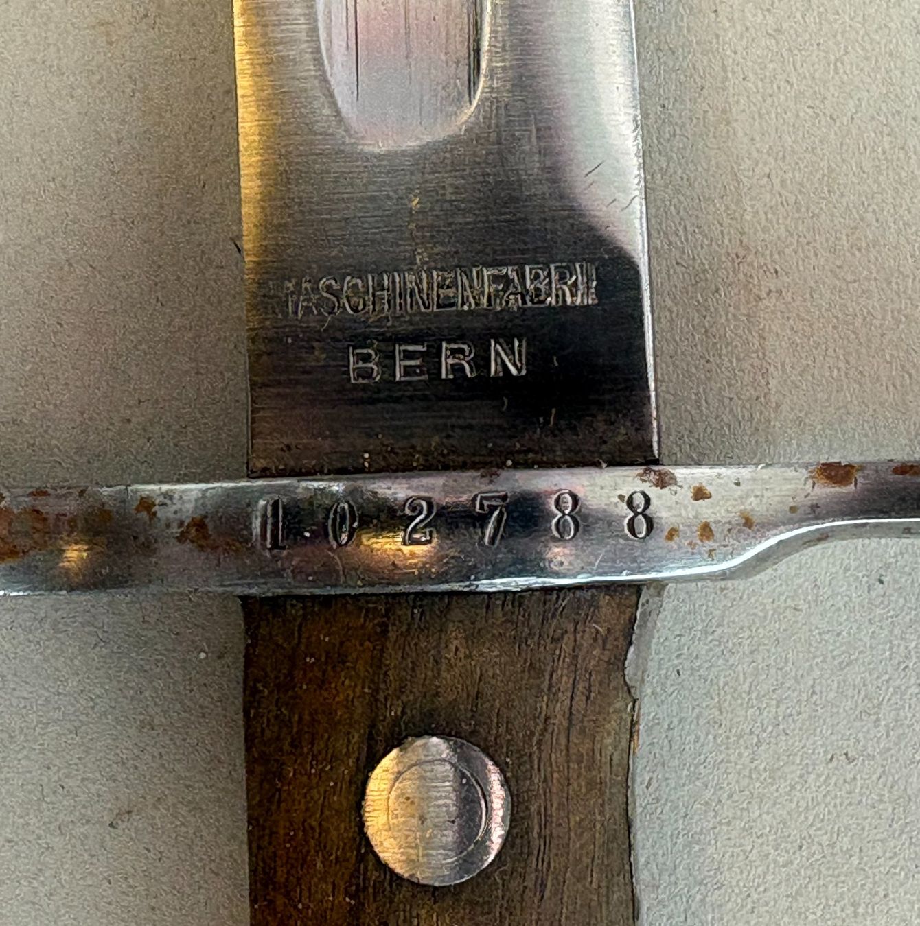 Schweizer Armee Armi bianche: VINTAGE BAJONETT SCHWEIZER ARMEE – Usato da Ostermundigen venduto da wini63 5