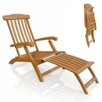 Gartenliege klappbar Evia aus geöltem Holz
