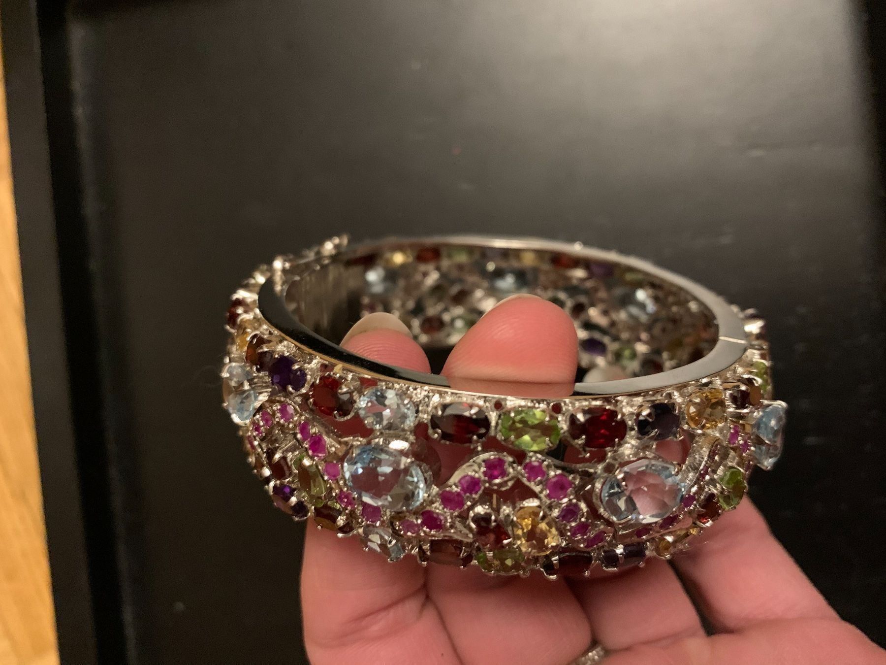 Bracciali & Braccialetti: Multicolor Edelstein Silber Armreif – Nuovo (secondo la descrizione) da Birsfelden venduto da Exclusivity 5