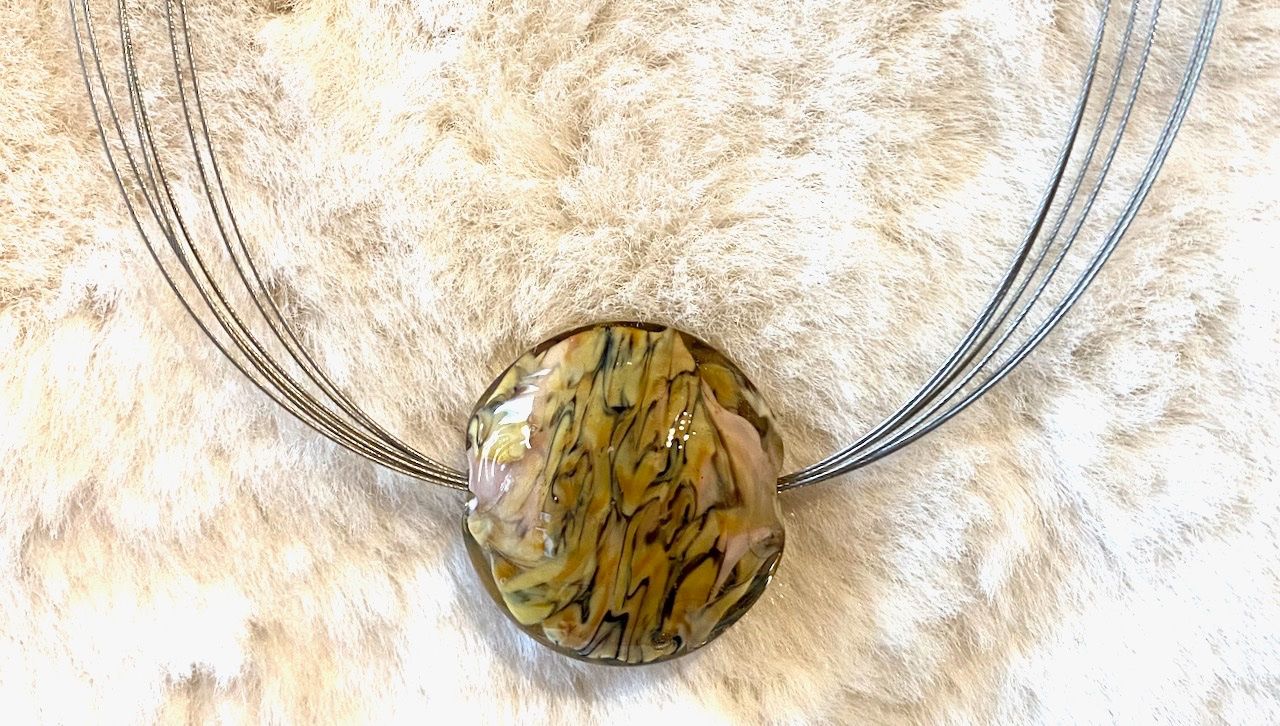 Catenine: Modechmuckkette, Glas Anhänger – Usato da Uster venduto da ros_pym8 1