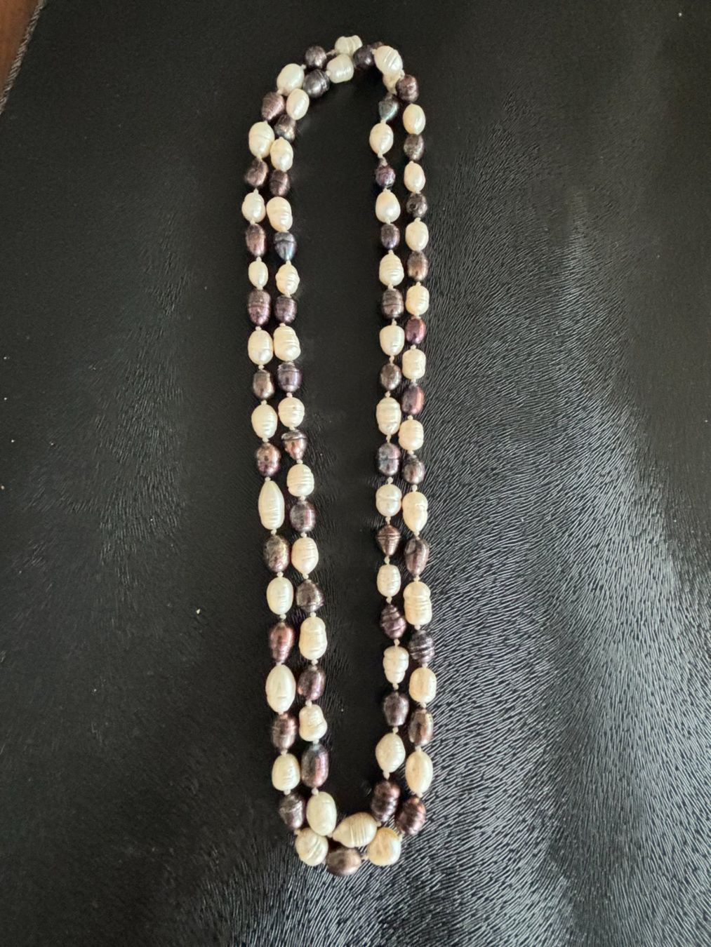 Catenine: Perlenkette, Süsswaser, durchgeknüpft. 120 cm lang – Usato da schmerikon venduto da nicole091 1