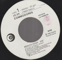 7 " juke box COMMODORES / SECRET SERVICES REACH HIGH / DANCI