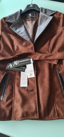 Neue AC Wildleder 0ptik Jacke, Grösse L, Herbst-Look, Braun!