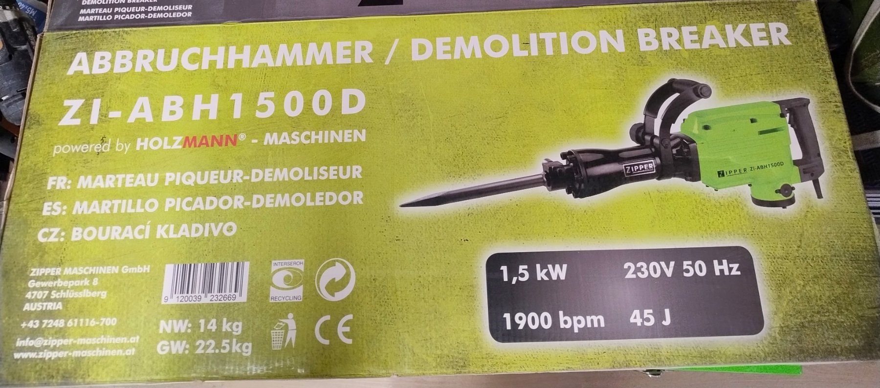 Tutti gli attrezzi: Zipper Abbruchhammer ZI-ABH 1500D – Usato da Savièse venduto da harlex0041 1