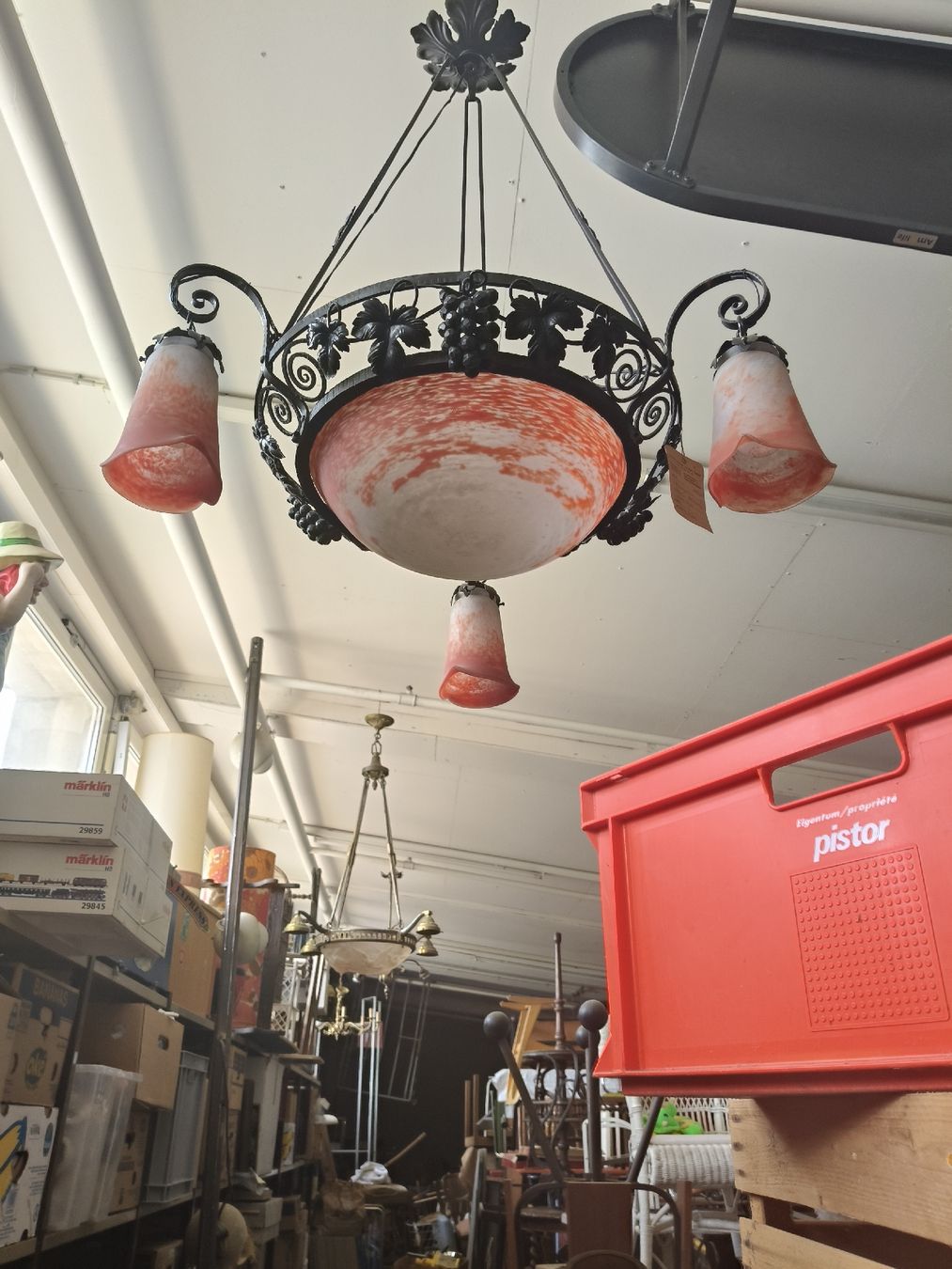 Lampadari & plafoniere: Art-Deco-Deckenleuchte aus Schmiedeeisen  – Usato da Zwingen venduto da inf_2blh