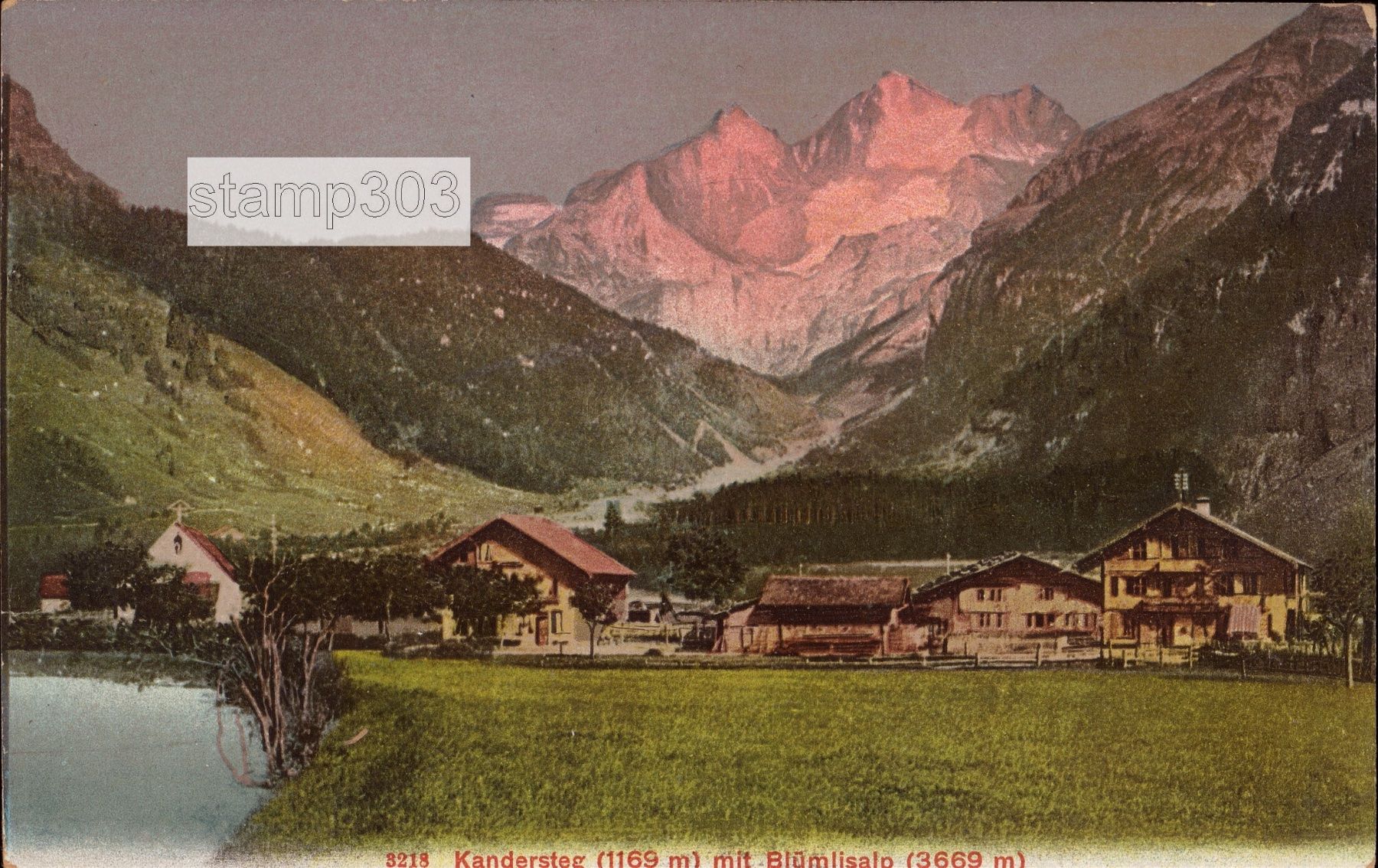 Cartoline postali: AK Kanderstg mit Blümlisalp – Usato da Eggersriet venduto da stamp303