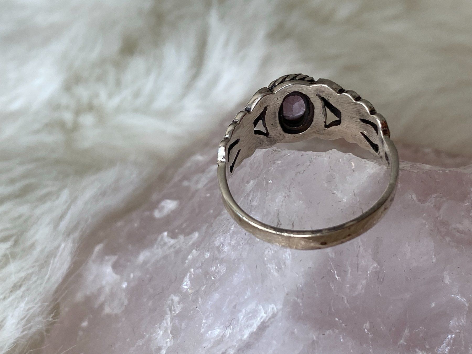 Anelli: Ring Silber 925 mit lila Stein – Usato da Istighofen venduto da Ringparadies 2