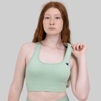 Damen Sport BH Support Nahtlos Hell Grün XL Fitness YAKWARY