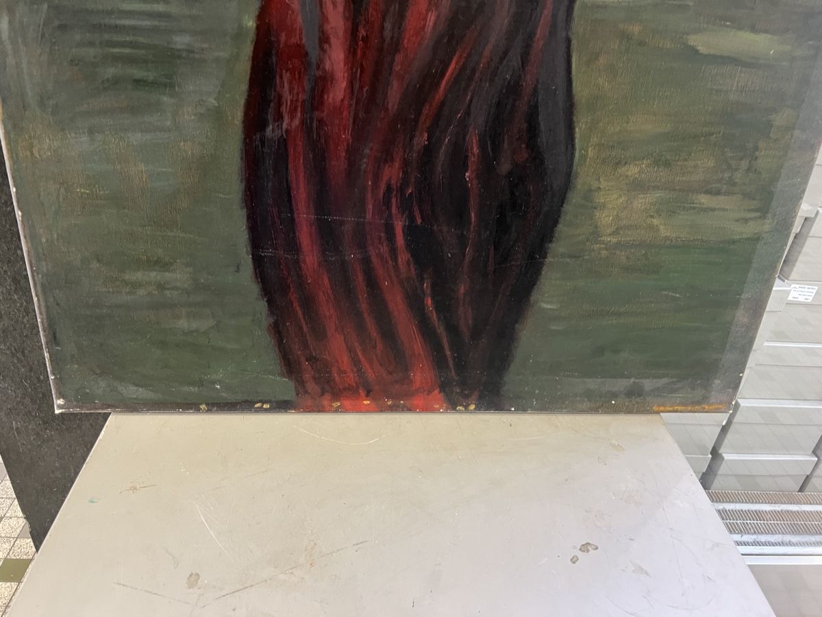 Dipinti: Tableau expressionniste abstrait, rouge, à saisir! – Usato da Genève venduto da Leboucheoreilles 3