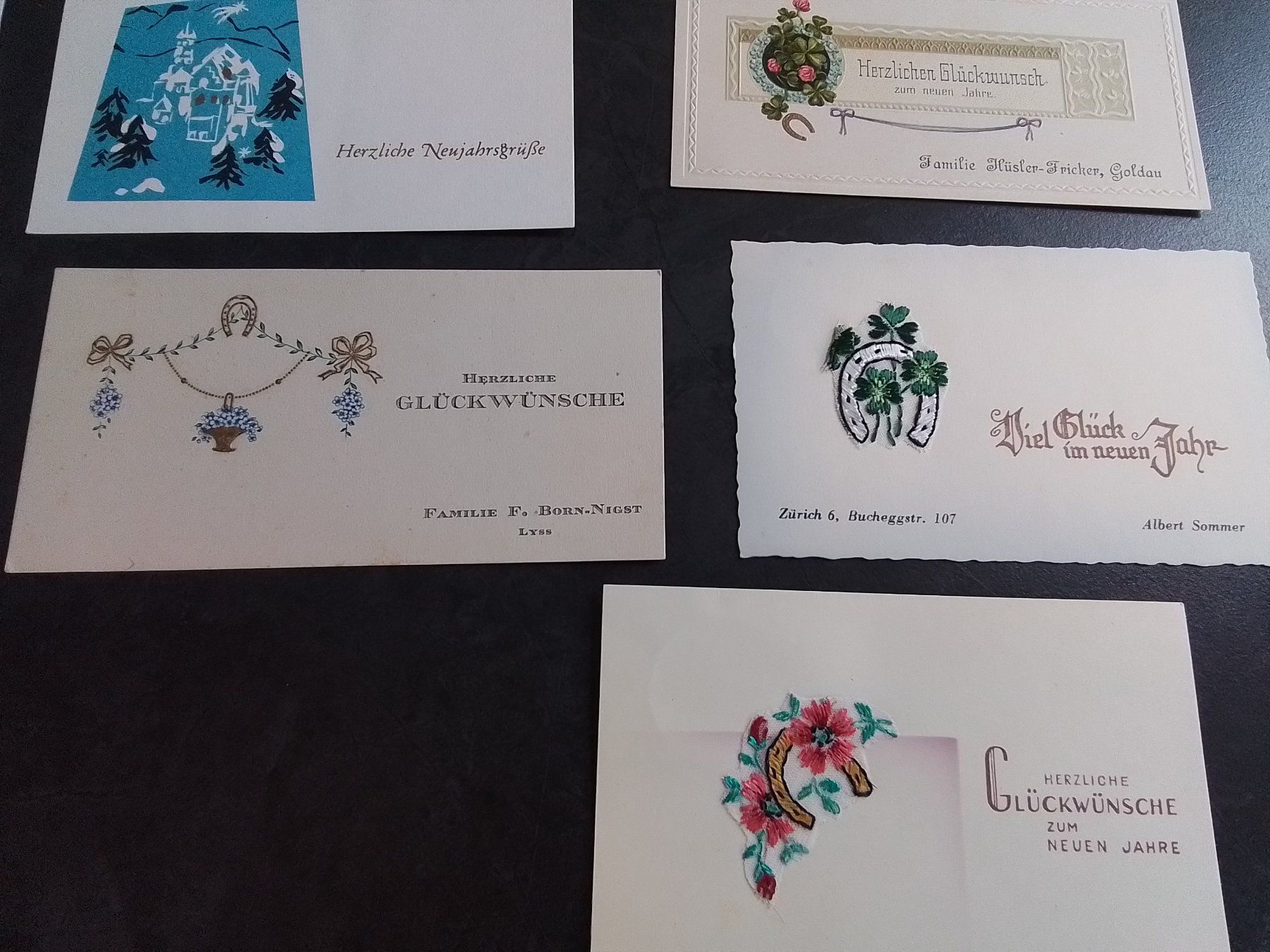 Cartoline postali: Sammlung von 90 Glückwunschkärtchen – Usato da Reichenburg venduto da ibiza18 4