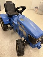 Tracteur à pédales bleu pour enfants, jouet, bon état