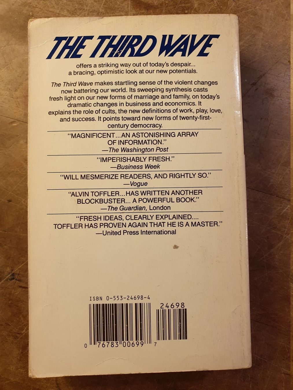 Bücher: The Third Wave - Alvin toffler – Gebraucht aus Zürich von loosebone 9