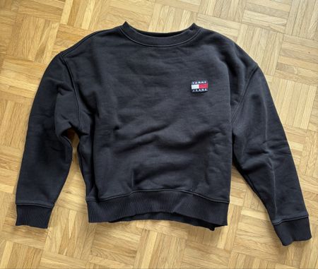Felpa Tommy Jeans nera Unisex taglia S