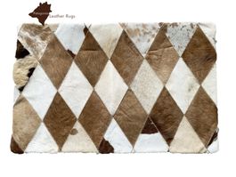 Copri cuscino in pelle di mucca 60 x 40 cm