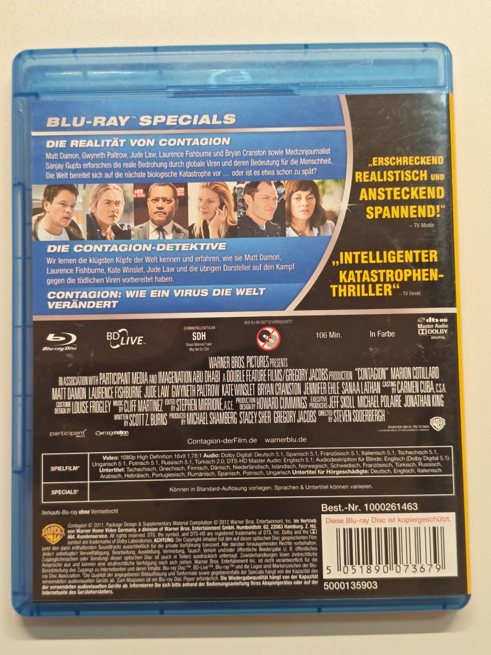 Tutti i DVDs: Contagion – Usato da Liestal venduto da Kratzilla 2