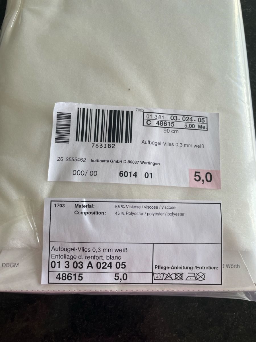 Tessuti: Aufbügel-Vlies neu – Nuovo e nell'imballaggio originale da Dietwil venduto da Josy44 1