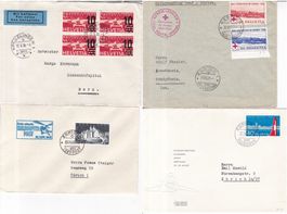 10 Stk. CH Flugpost Briefe ab 1936