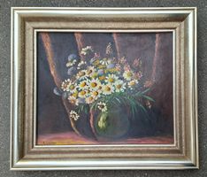 Wider A.J., Widnau?, Frühlingsblumen, Vase, Margriten, Klee