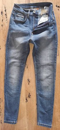 ROKKER High Waist Slim Motorrad Jeans Gr 34-36