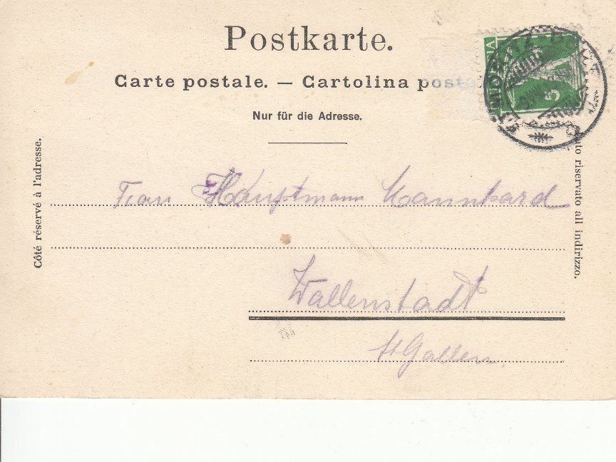 Cartoline postali: St. Moritz 1913 – Usato da Bürglen TG venduto da StampGraf 1