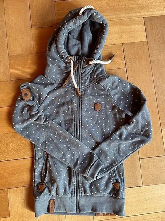 Naketano Sweatjacke Damen XS grau-blau mit Sternen