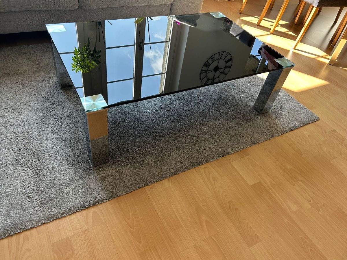 Livique Tavoli: Table basse design en verre noir et chrome – Usato da Biel/Bienne venduto da granitod 5