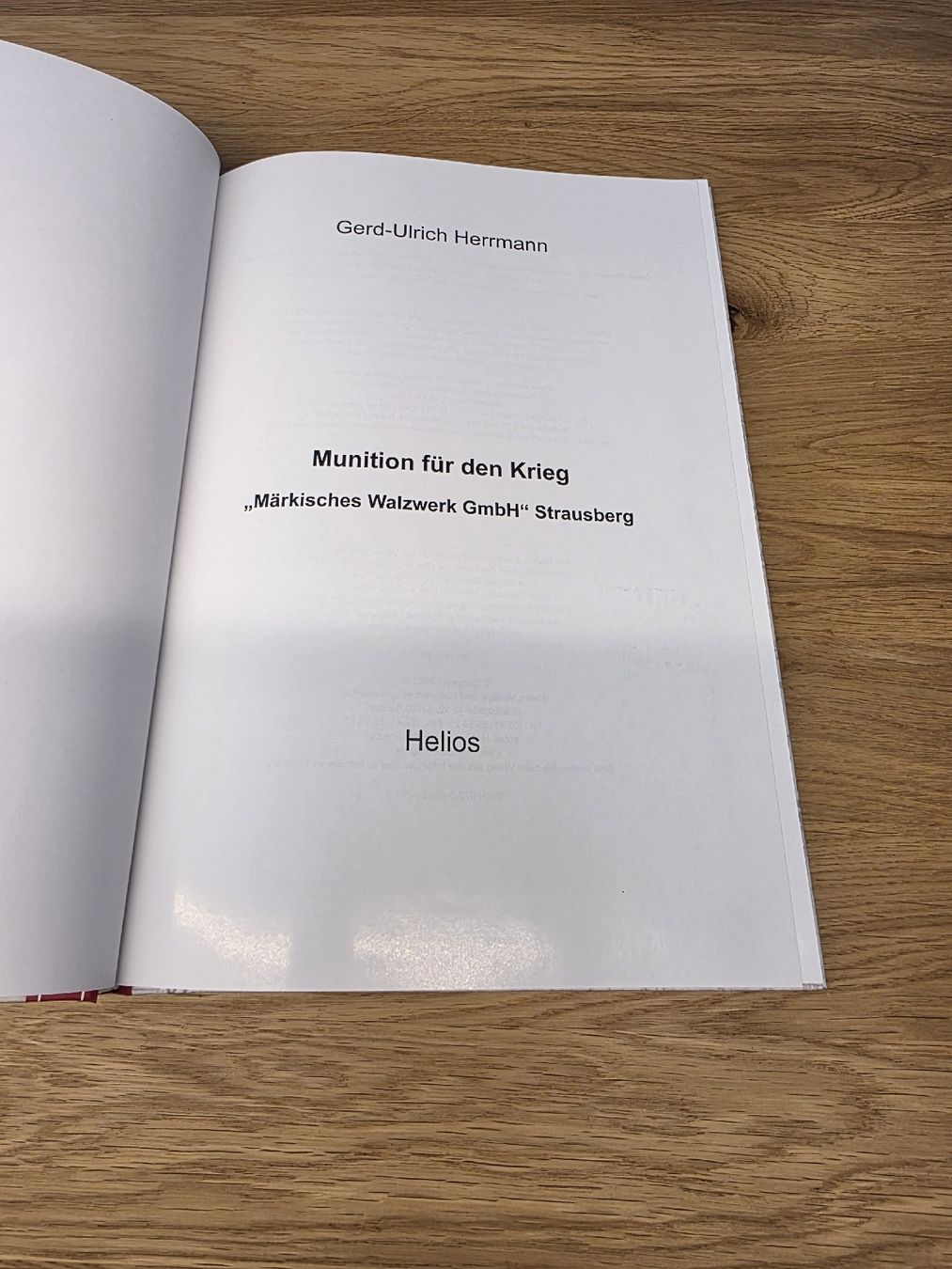 Libri: Buch "Munition für den Krieg" Gerd-Ulrich Herrmann – Usato da Winterthur venduto da Eljabanebre 1