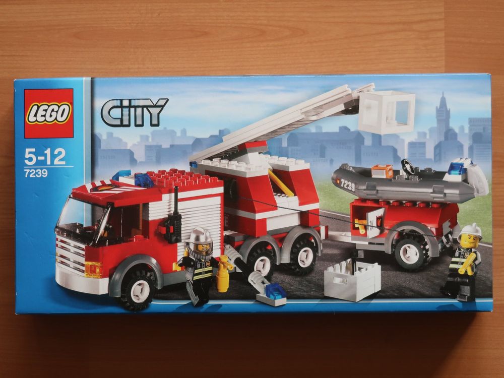Lego Giocattoli: Lego Town City 7239 Fire Truck Feuerwehrauto – Nuovo e nell'imballaggio originale da Oberwil b. Büren venduto da nih_qt5f