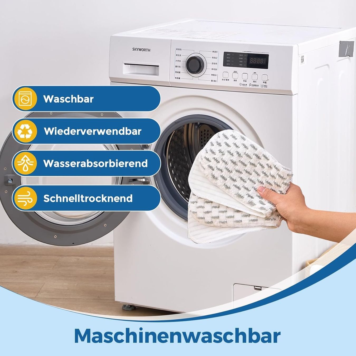 Altro per la casa: Vileda H2PrO Ersatzbezug 4er Set Mikrofaser – Nuovo e nell'imballaggio originale da Suhr venduto da SchnapperCH 4