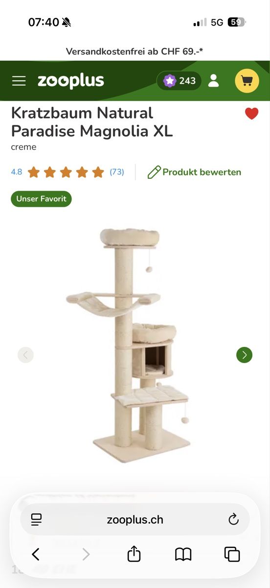 Katzenbaum - Kratzbaum: Katzenbaum – Neu und originalverpackt aus Winterthur von Miinaronja 1