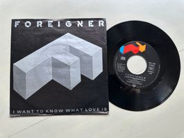 FOREIGNER tolle Single Kult Top Hit 80's I want to know what