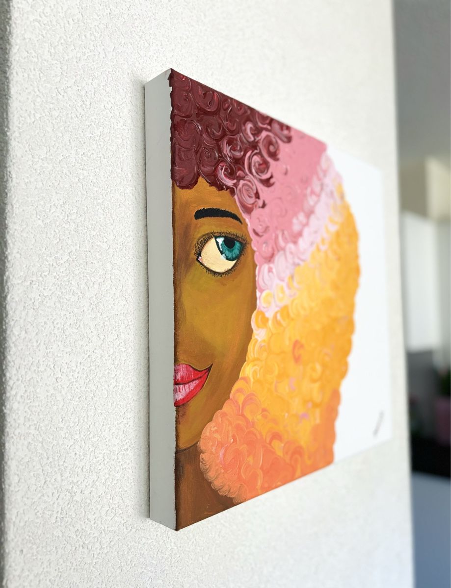 Gemälde: handgemachtes Acrylgemälde Bonita 40x40 – Neu und originalverpackt aus Olten von DayaneChristen 1