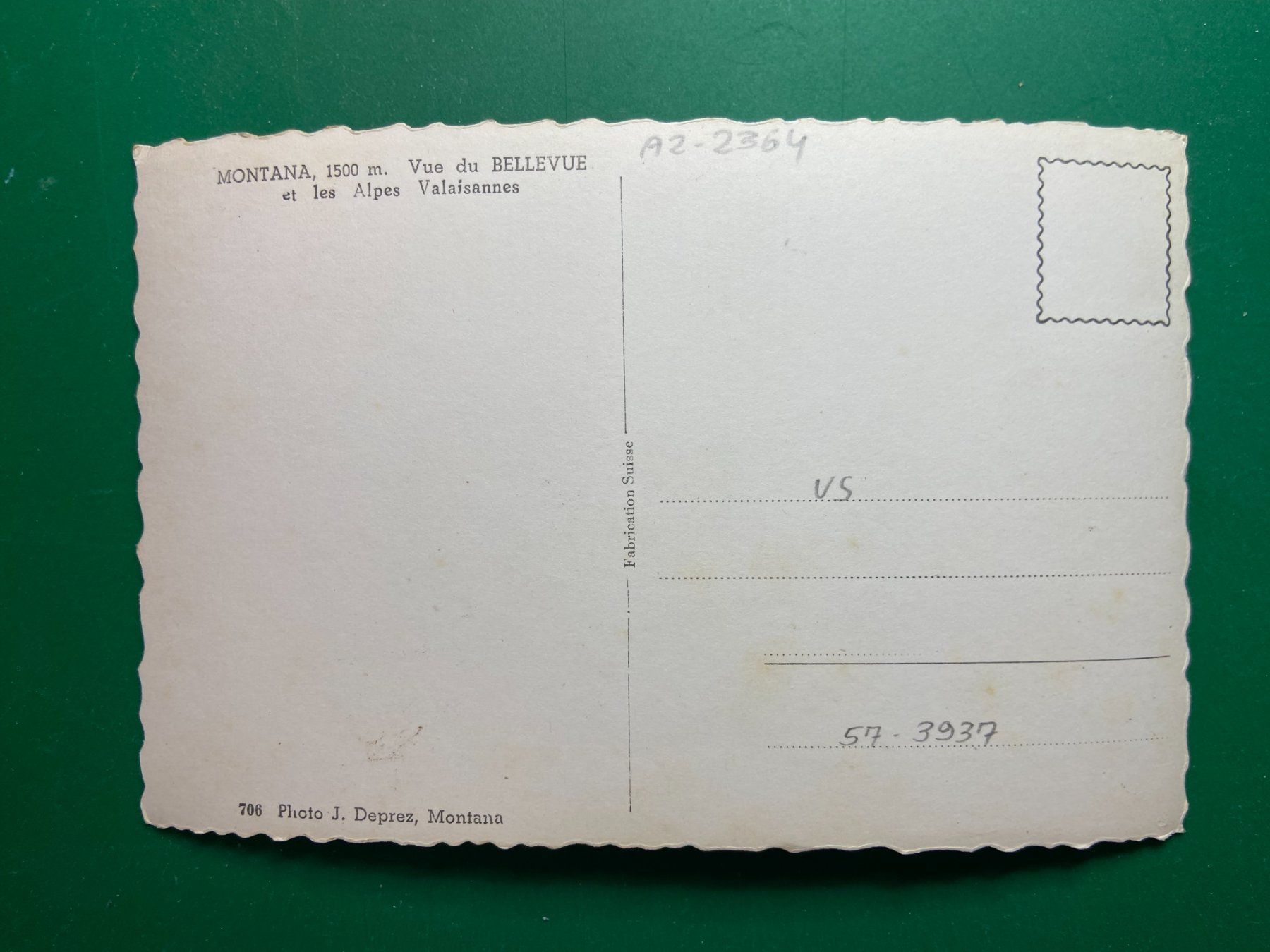 Cartoline postali: Montana - Vue du Bellevue – Usato da Steg VS venduto da danwer74 1