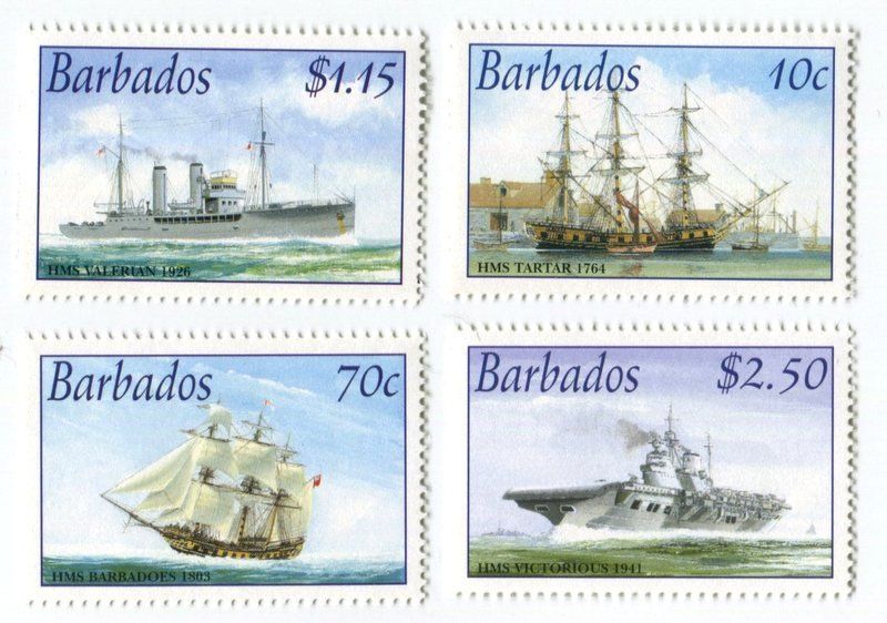 Tutti i francobolli: Briefmarken "Schiffe". Barbados – Nuovo e nell'imballaggio originale da Basel venduto da Butsch5