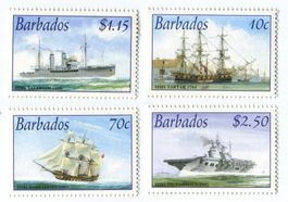 Briefmarken "Schiffe". Barbados