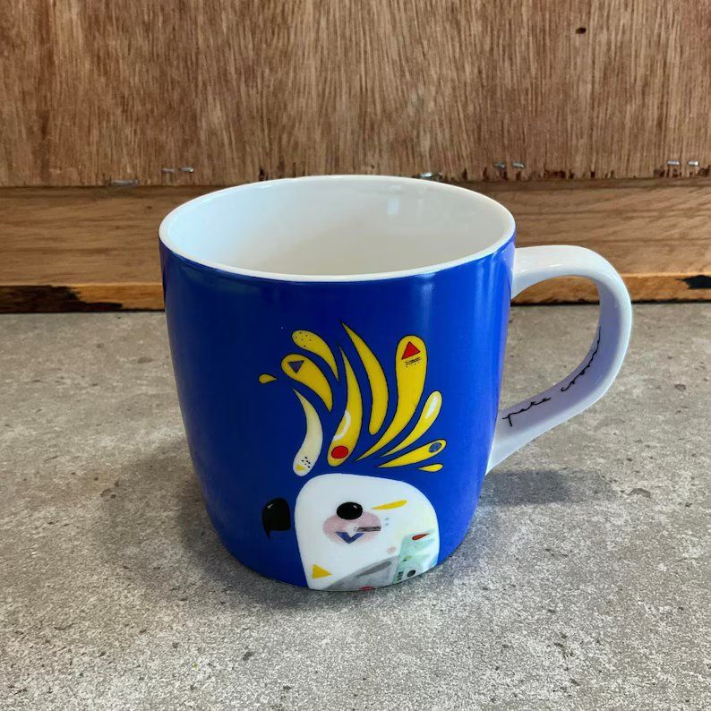 Maxwell & Williams Tassen: Maxwell & Williams Pete Cromer Kaffeetasse Teetasse Kakadu – Neu (gemäss Beschreibung) aus THERWIL von Fcbbasel