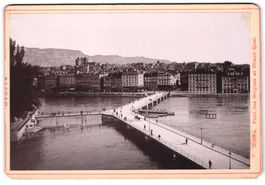 Fotografie Genf, Brücke über einen Flu