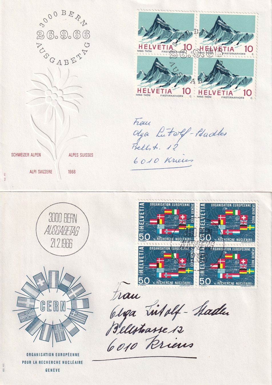 Tutti i francobolli: Lot 7 Briefe FDC 4er Block 1966 – Usato da Rossa venduto da becky05 2