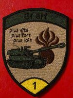Artillerie Badge Gr Art 1 Gelb Original Klett Abzeichen