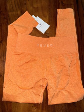 TEVEO Damen Leggings orange Grösse M neu mit Etikett