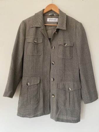 Sportmax Jacke Damen Grösse 42 Tweedmuster mit Gurt