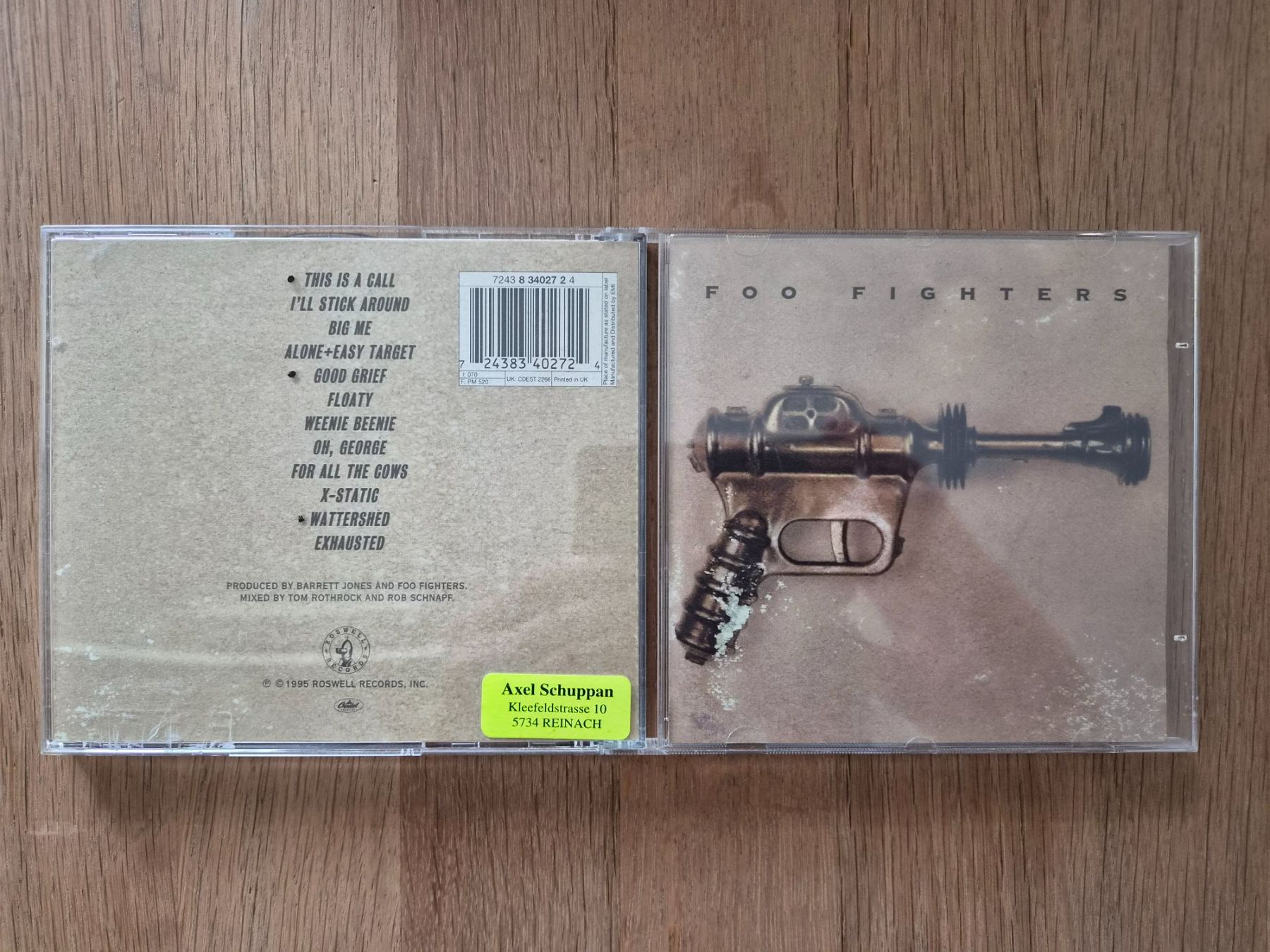 CDs: CD  Foo Fighters - Foo Fighters, 1995 – D'occasion à Nebikon par Harley-Davidson01