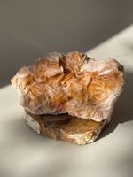 Gold-orange Schwerspat aus Marokko  | Mineralien Stufe