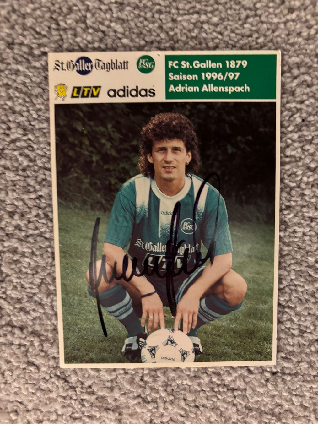 Autografi: FC St. Gallen - Adrian Allenspach Autogrammkarte – Usato da Mörel venduto da tim_w9py