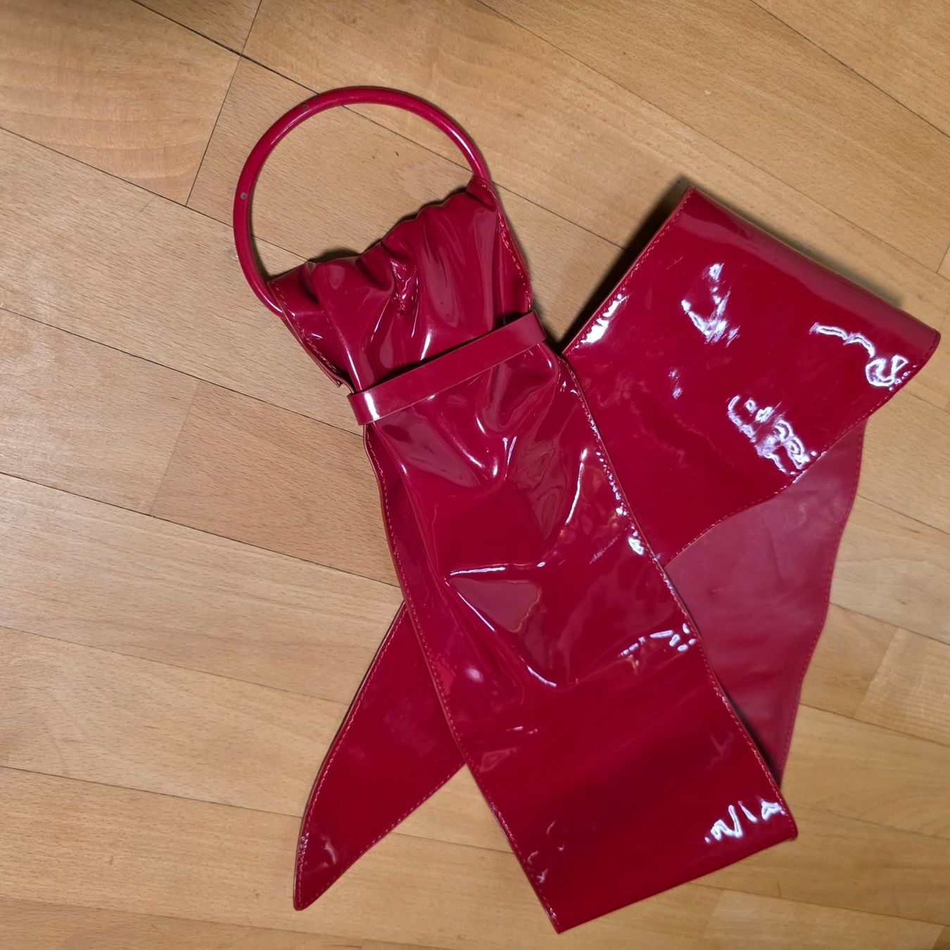 Cinture: Vintage roter Lackgürtel – echtes Statement – Usato da Wald ZH venduto da CapLux 1