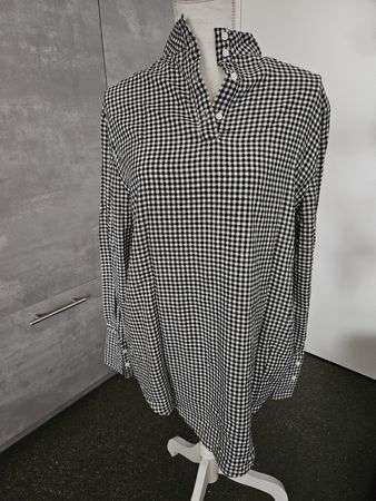 Bluse Rick Cardona schwarz weiss kariert Grösse 38 neu