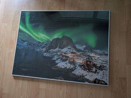 Puzzlebild mit Rahmen  Nordlichter / Landschaftsmotiv
