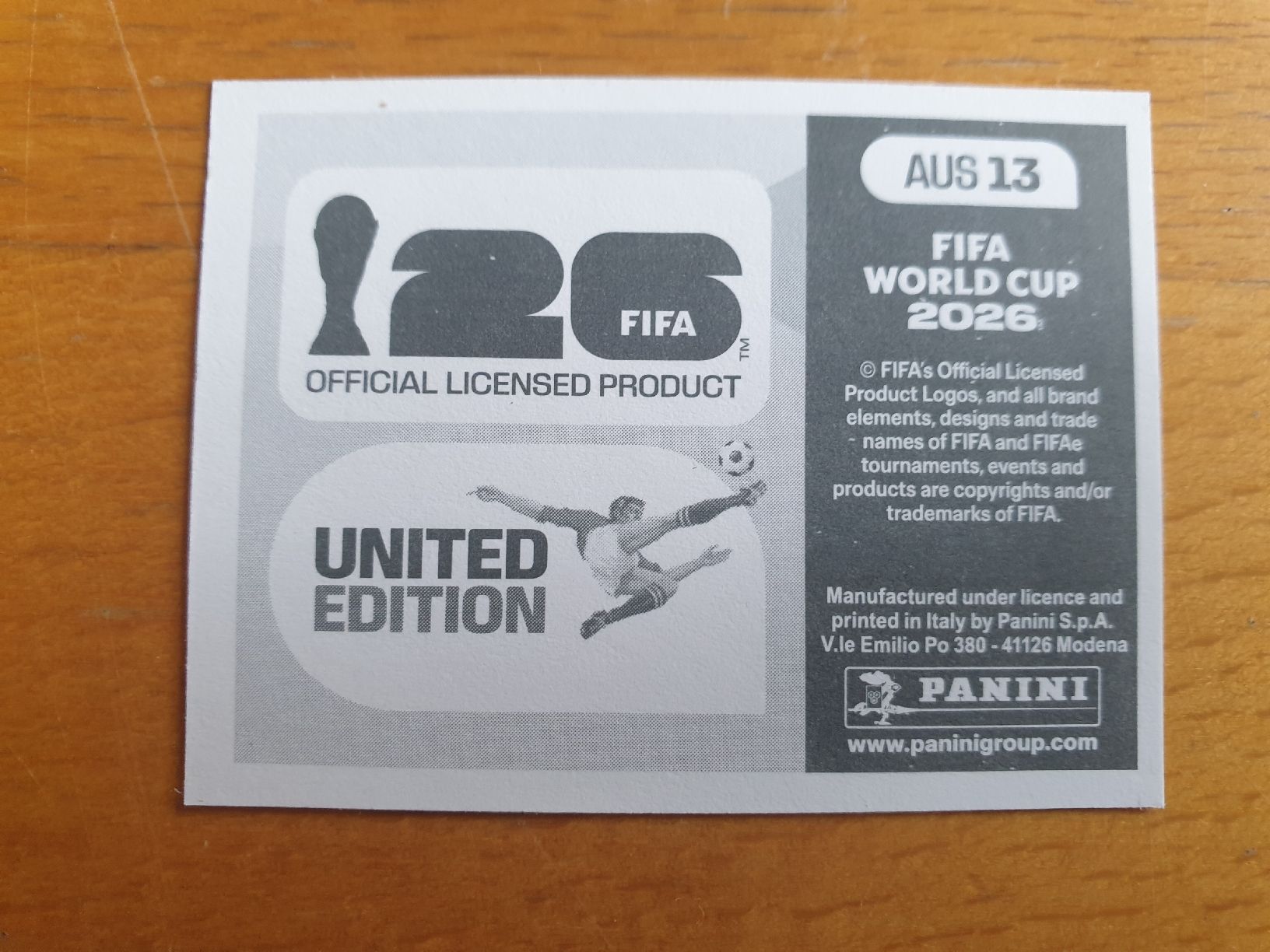 Panini Carte collezionabili: Panini WM 2026 AUS 13 – Nuovo (secondo la descrizione) da Einsiedeln venduto da MGXX 1