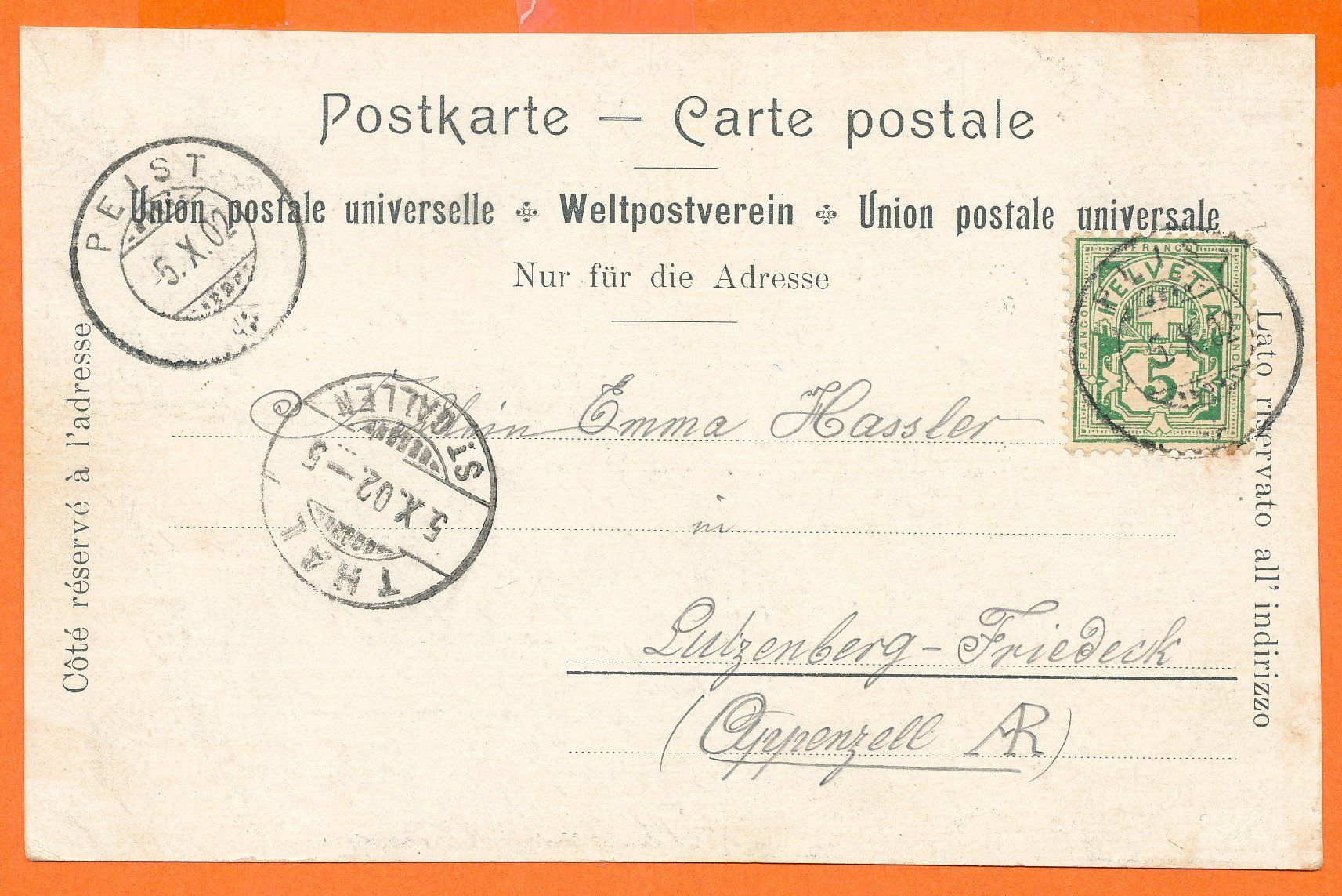 Cartes postales: Gruss aus TSCHIERTSCHEN / GR - 2 - Bild 1902 – D'occasion à Liestal par flohmy 1